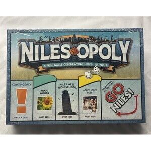 RARE Nilesopoly Monopoly Style USA Niles Opoly Illinois Late for the Sky